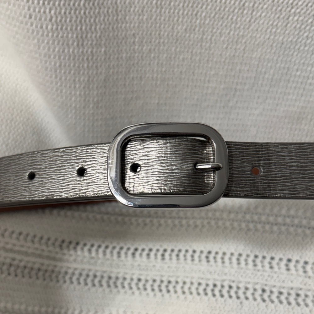 Ralph Lauren Silver Textured Belt